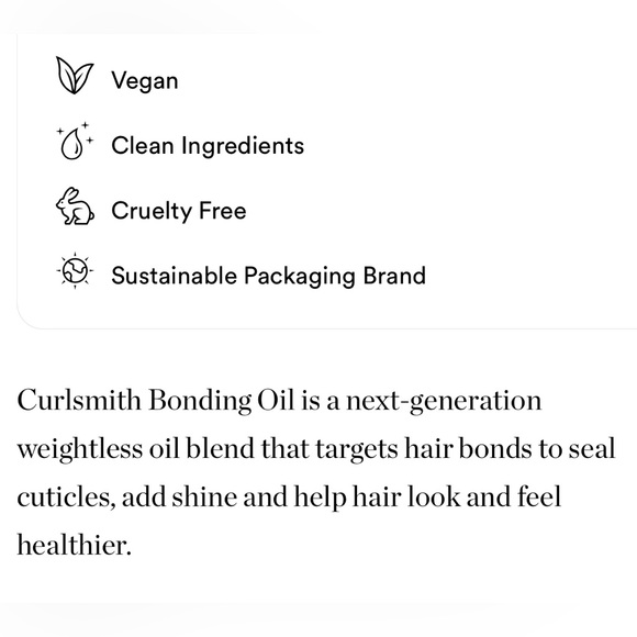 LAST 1! Curlsmith Bonding Styling & Treatment Oil 👩‍🦱 NEW IN BOX - Picture 5 of 8